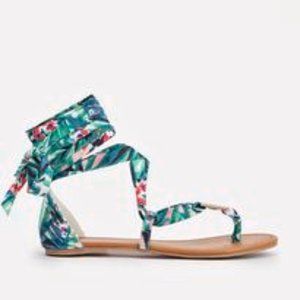 Tropical Print Sandal